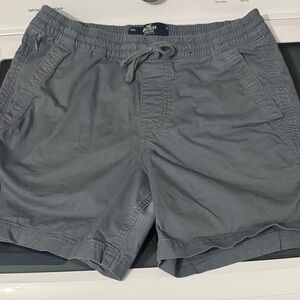 Hollister Men's Charcoal Flat Front Shorts
